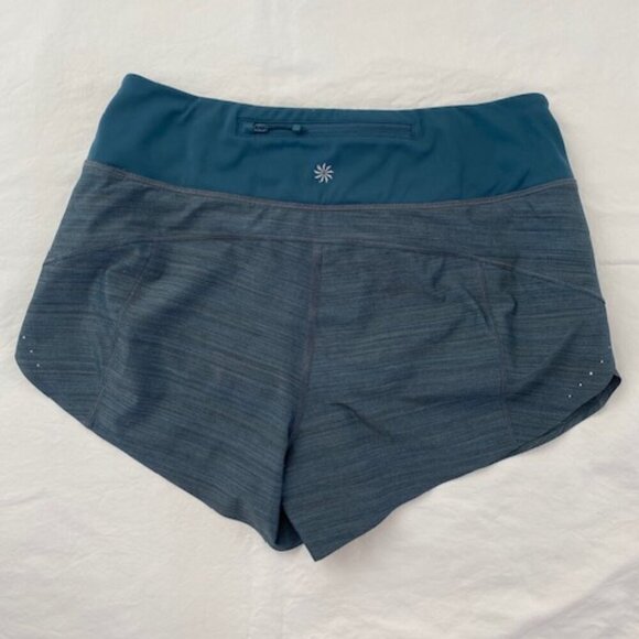 ATHLETA Run With It Textured 3.5in Teal Running Shorts XS - Picture 8 of 11